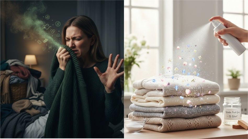 শীতের জামাকাপড় থেকে দুর্গন্ধ বের হচ্ছে? এই হ্যাকশে ফুলের মতো গন্ধ বেরবে  শীতের জামাকাপড় থেকে দুর্গন্ধ বের হচ্ছে? এই হ্যাকশে ফুলের মতো গন্ধ বেরবে