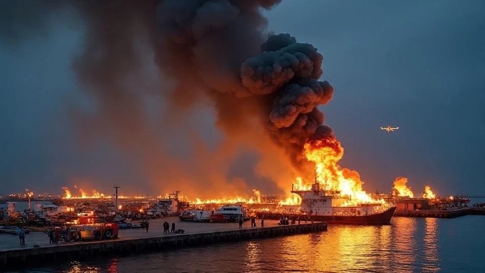 রাশিয়ার টুয়াপসে বন্দরে বিরাট হামলা ইউক্রেনের, অয়েল টার্মিনাসে অগ্নিকাণ্ড 