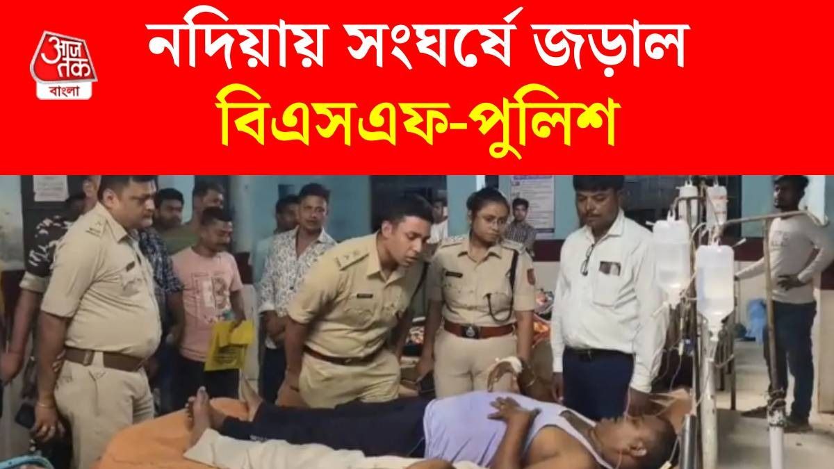 রাস্তায় BSF vs পুলিশ ব্যাপক মারামারি, একাধিক জখম, নদিয়ার ঘটনা ভাইরাল