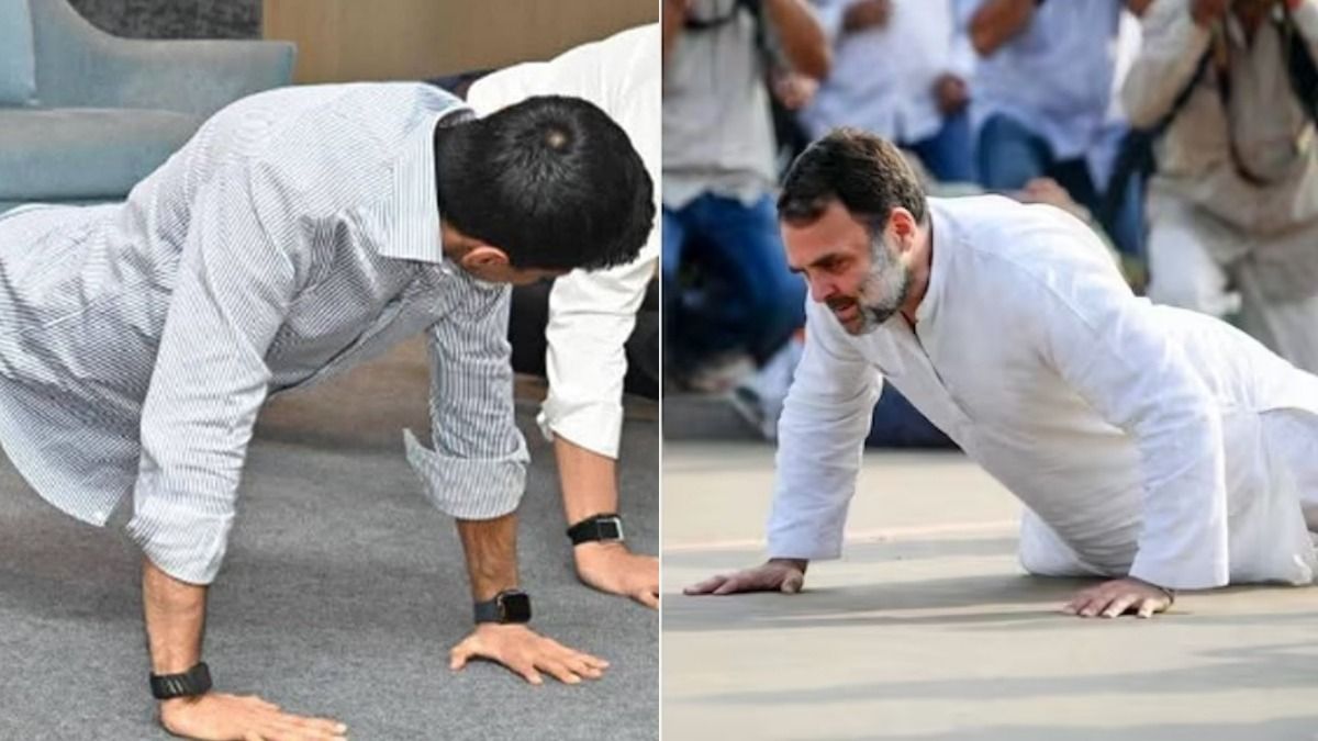 রাহুলও পুশআপ করলেন, সভায় দেরি করে পৌঁছনোর শাস্তি, অভিষেকের চেয়ে বেশি?