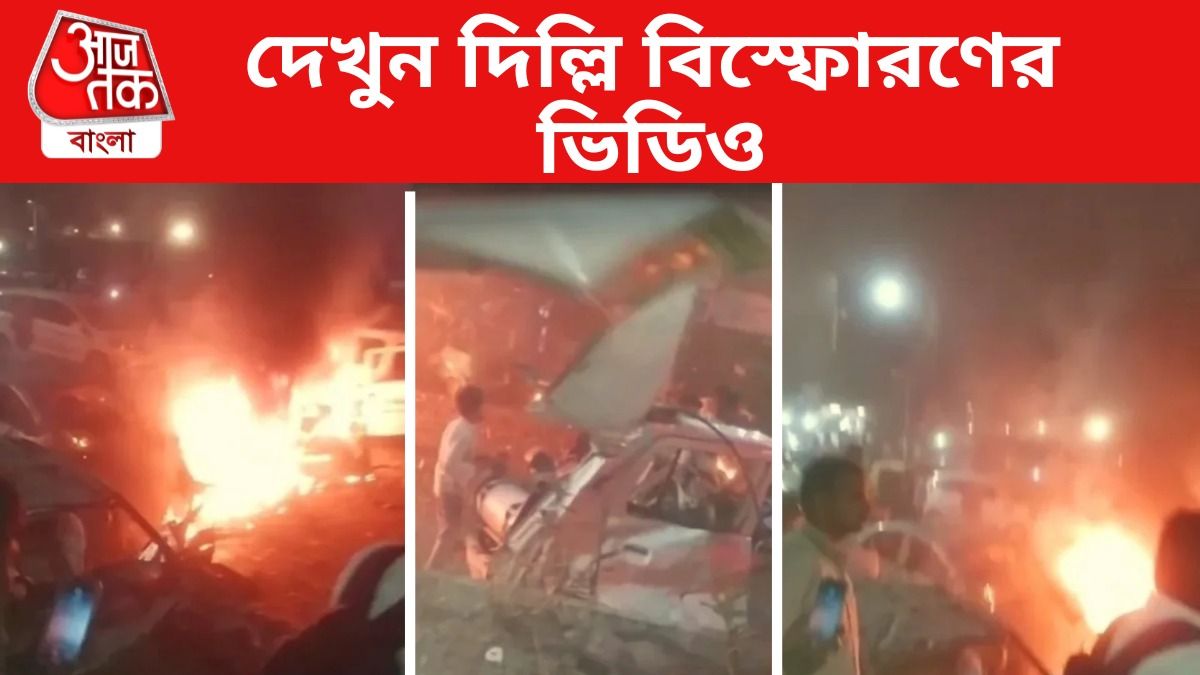 আগুন, ধোঁয়ায় ঢাকল গোটা লালকেল্লা চত্বর, দিল্লিতে বিস্ফোরণের সময়ের সেই ভিডিও দেখুন