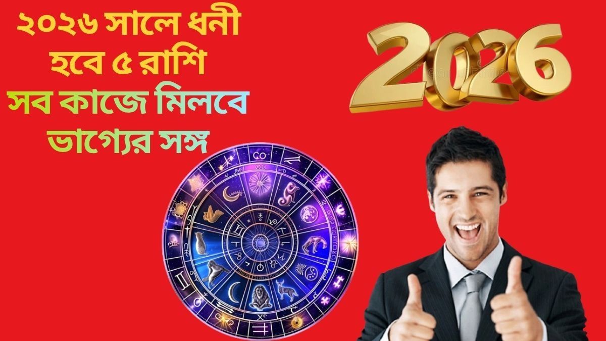 গ্রহের শুভ অবস্থান, ২০২৬ সালে বাম্পার জ্যাকপট ৫ রাশির জীবনে