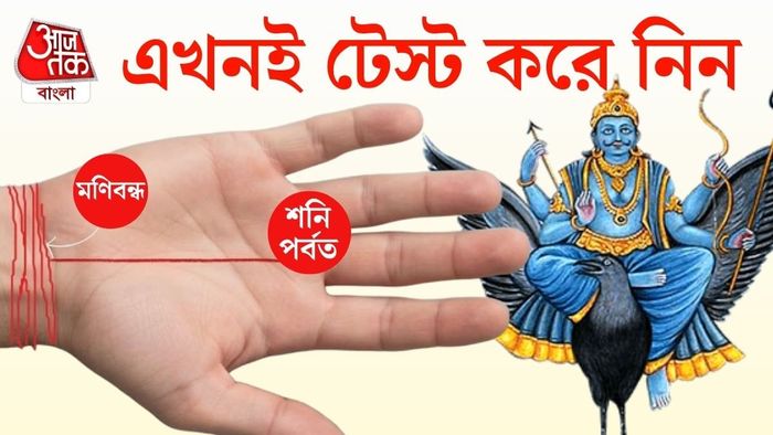 হাতের তালুতে শনি রেখা কোথায়?