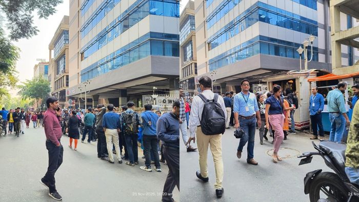 ভূমিকম্প অনুভূত হতেই সল্টলেকে অফিস থেকে নেমে এলেন কর্মীরা