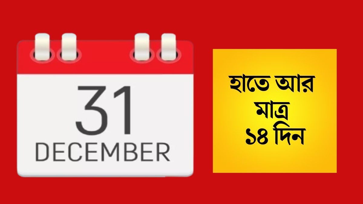 এই ২ কাজ সেরে ফেলুন ৩১ ডিসেম্বরের মধ্যে, নইলে হতে পারে বিরাট ক্ষতি