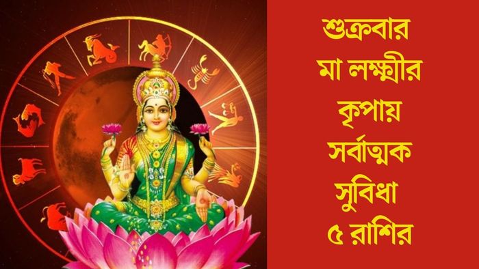 শুক্রবার মা লক্ষ্মীর কৃপায় সর্বাত্মক সুবিধা ৫ রাশির