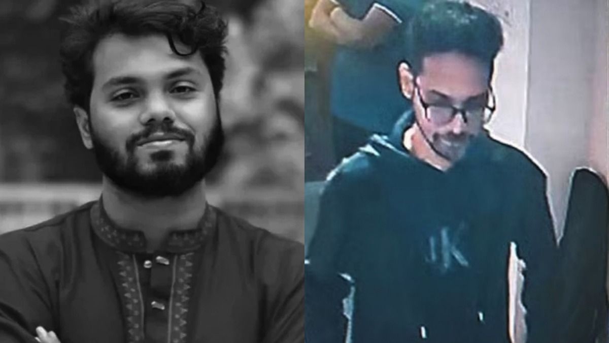 ওসমান হাদি (বাঁ দিকে), শনাক্ত হওয়া ব্যক্তি (ডান দিকে)