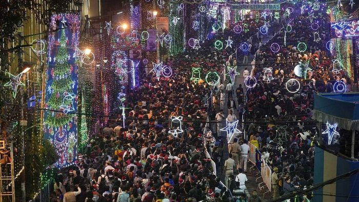 বড়দিনের পার্কস্ট্রিট।-ফাইল ছবি