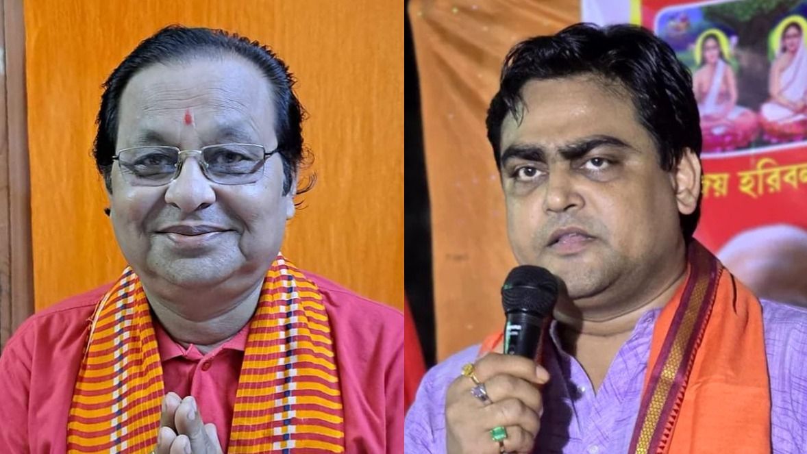 অসীম সরকার ও শান্তনু ঠাকুর।-ফাইল ছবি