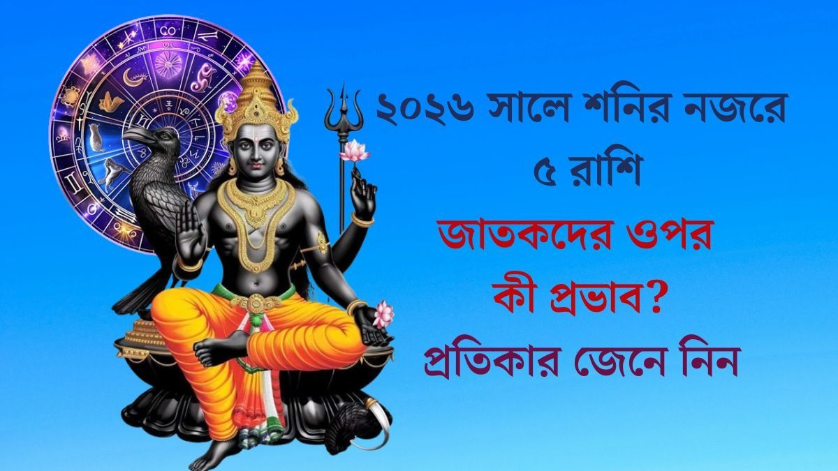 নতুন বছরে ৫ রাশিতে থাকবে শনির নজর, প্রভাব ও প্রতিকার জেনে রাখুন
