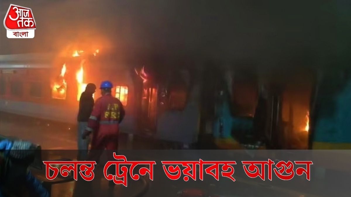 দাউদাউ করে জ্বলছে এক্সপ্রেস ট্রেনের কামরা, ঝলসে মত্যু যাত্রীর, VIRAL ভয়ঙ্কর সেই ভিডিও