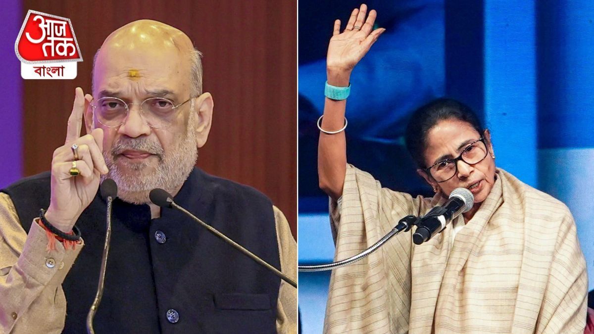 অমিত শাহ ও মমতা বন্দ্য়োপাোধ্যায় 