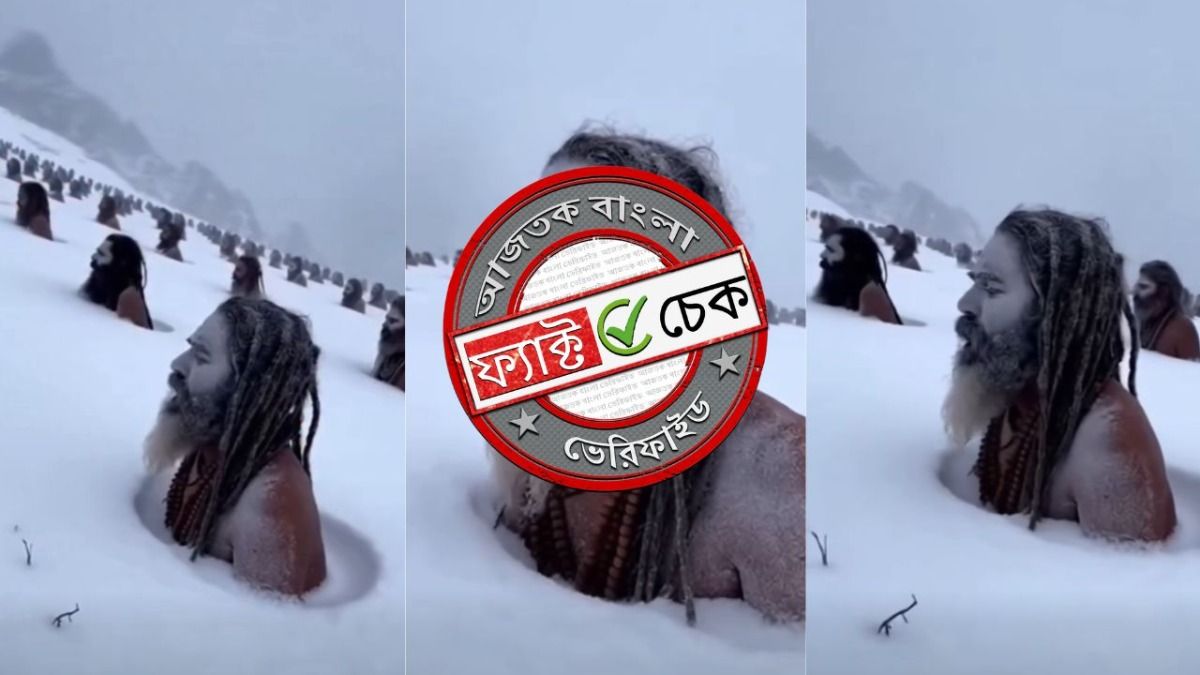 ফ্যাক্ট চেক: বরফাবৃত অবস্থায় শত-শত সাধুর শিব সাধনার ভিডিওটি এআই দ্বারা নির্মিত, আসল ঘটনা নয়