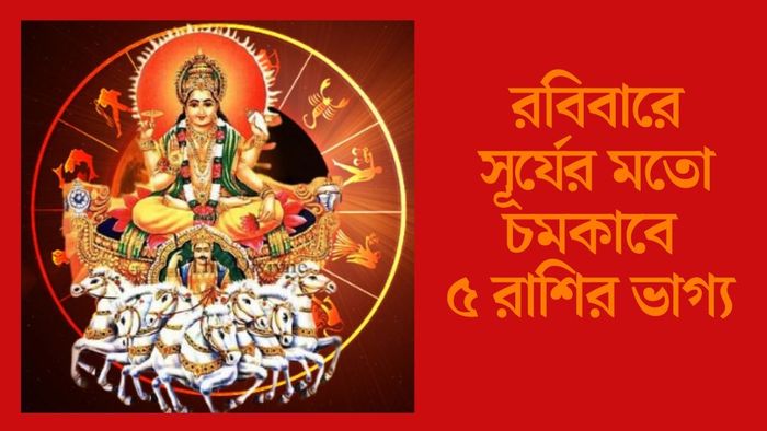 রবিবারে সূর্যের মতো চমকাবে ৫ রাশির ভাগ্য