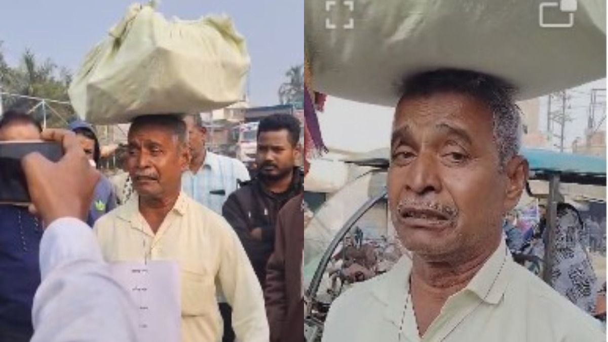 SIR হিয়ারিংয়ে বাবার কবরের মাটি নিয়ে গেলেন বৃদ্ধ, ভরতপুরের ঘটনা VIRAL