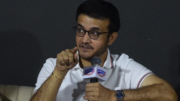 এই ফ্রেমে ভারতের প্রাক্তন অধিনায়ক সৌরভ গাঙ্গুলি। (গেটি)