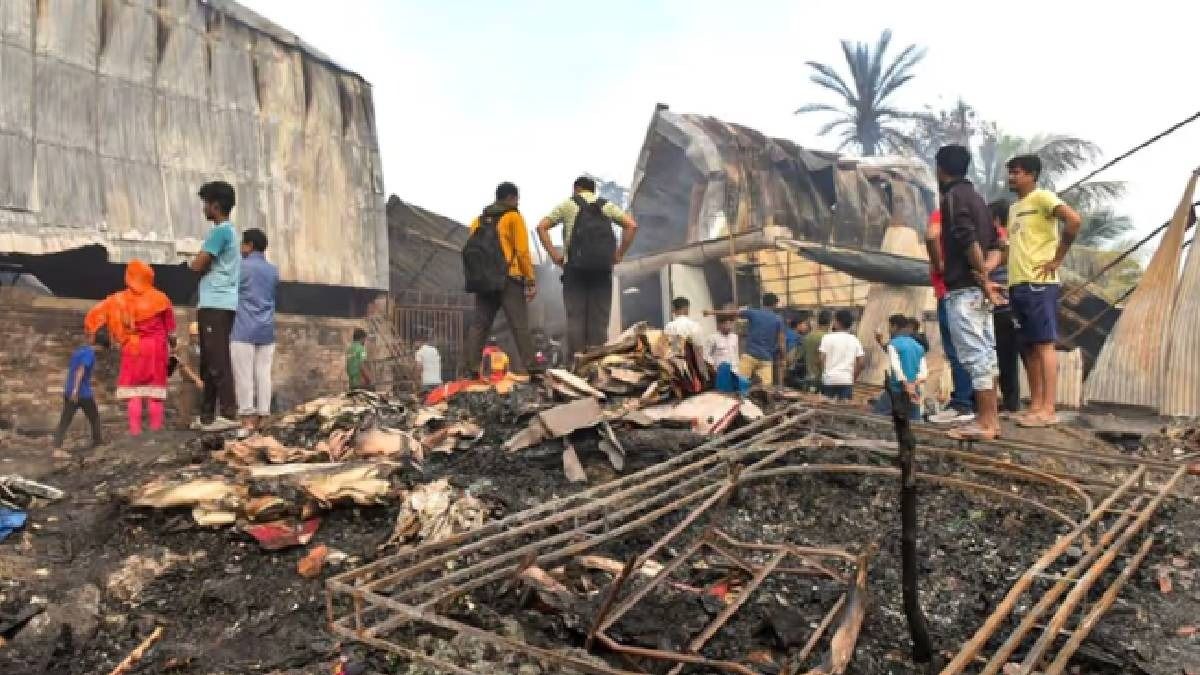 আনন্দপুর অগ্নিকাণ্ডের ৮ দিন পর দুর্ঘটনাস্থলে জাতীয় মানবাধিকার কমিশন, উঠছে প্রশ্ন 