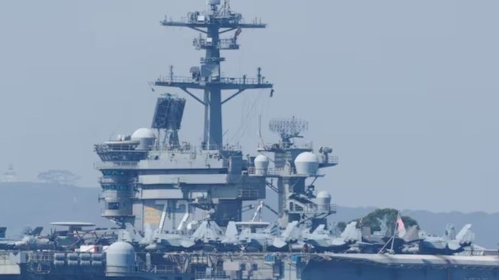 আমেরিকান যুদ্ধ জাহাজের দিকে উড়ে এল ইরানি ড্রোন