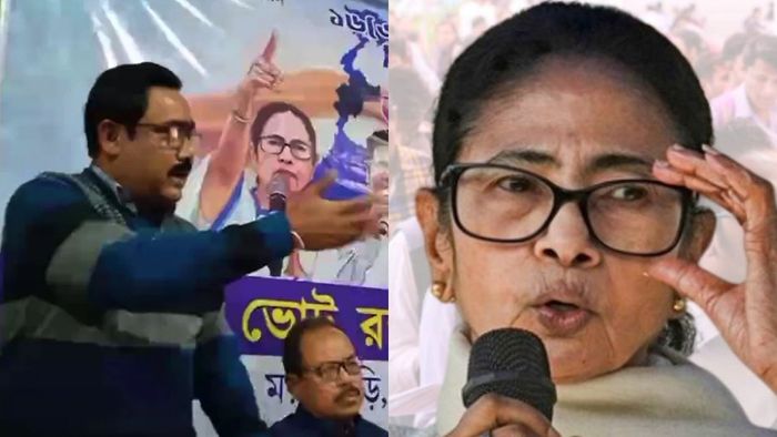 বিশ্বজিৎ সেন (বাঁ দিকে), মমতা বন্দ্যোপাধ্যায়