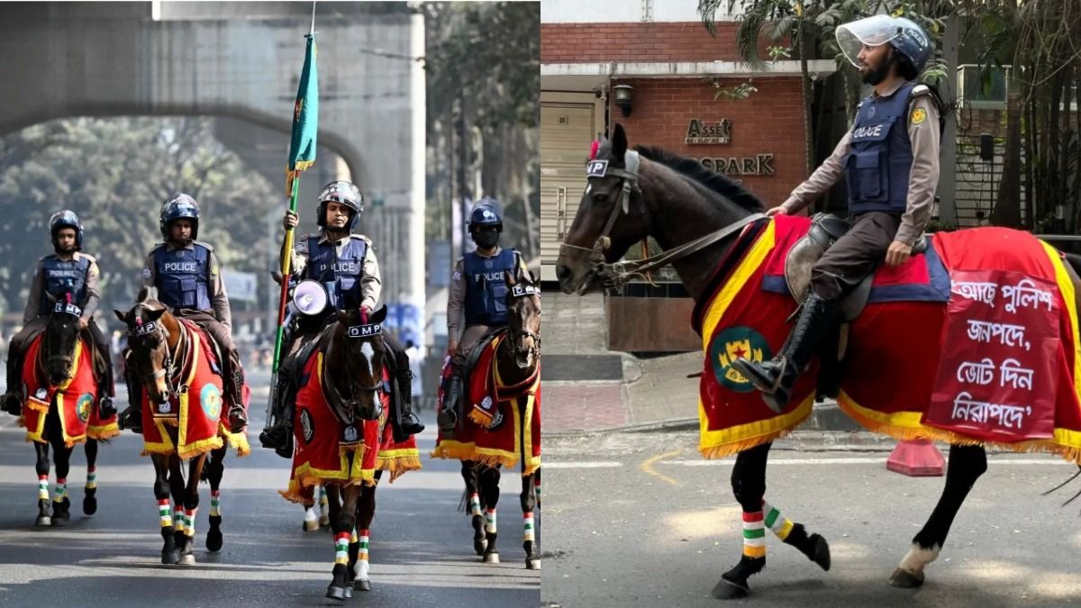 বাংলাদেশে মাউন্ডেড পুলিশ।-ফাইল ছবি