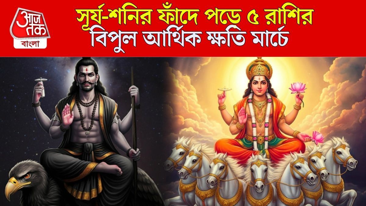 সূর্য-শনির ক্রুর দৃষ্টিতে ৫ রাশির ভাগ্য, পিতা-পুত্র মিলে দুর্বিষহ করবে জীবন