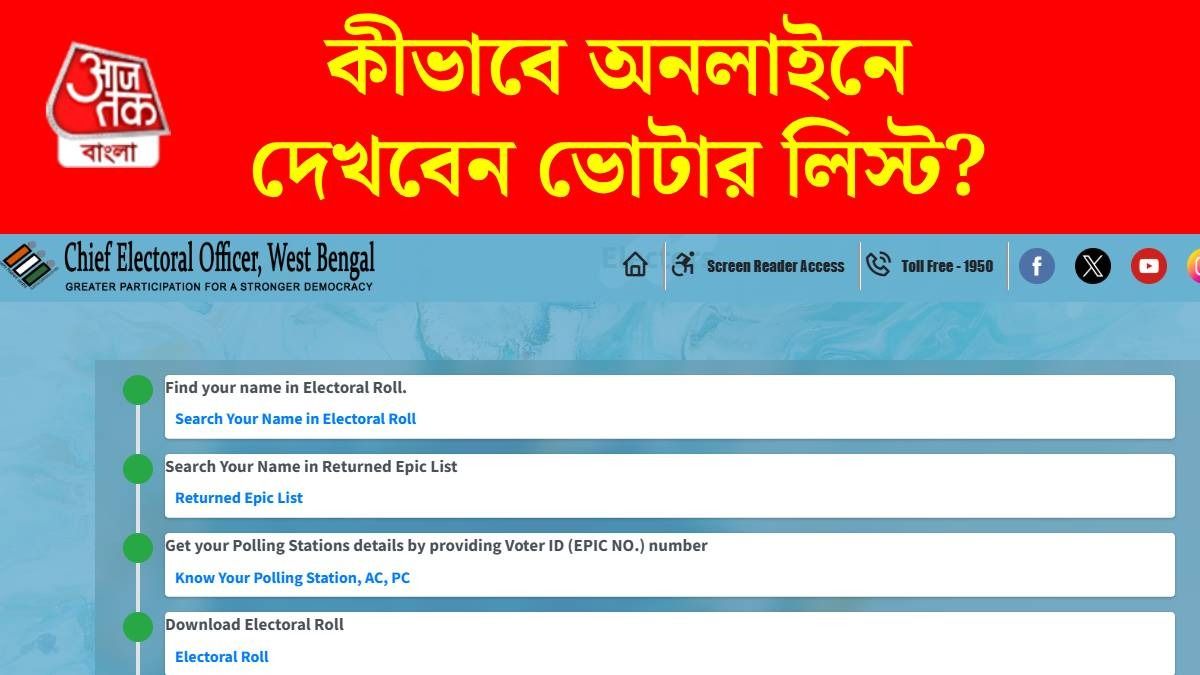 SIR অনলাইন ভোটার লিস্ট