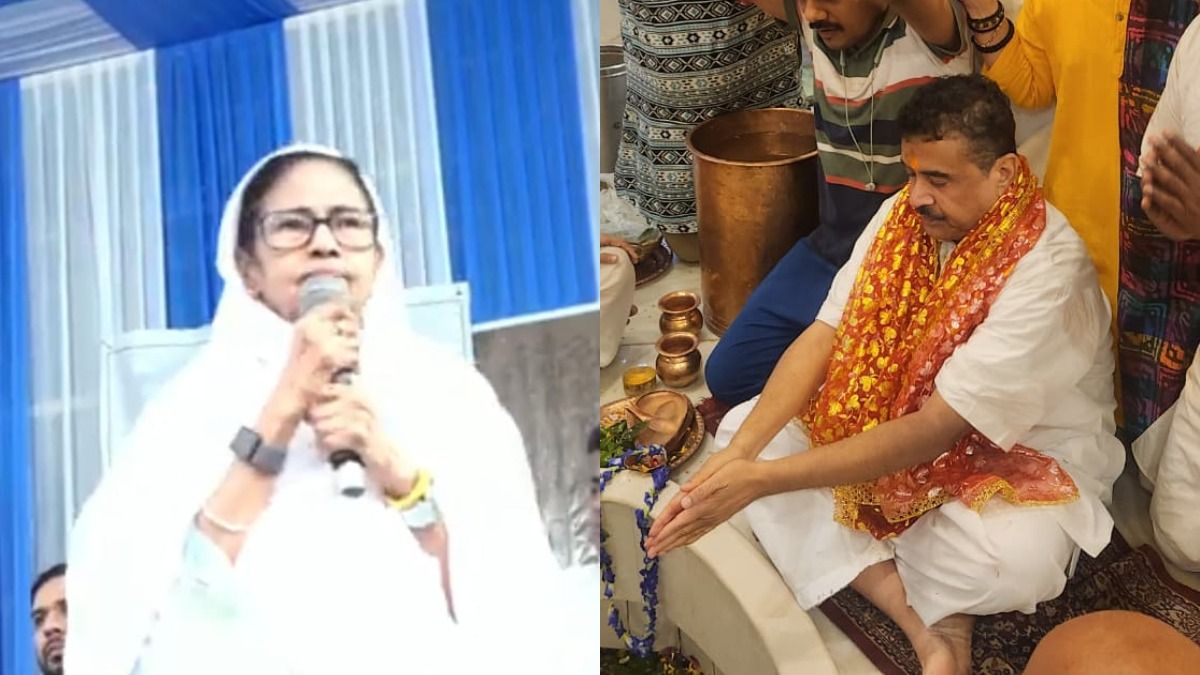 মমতা যখন রেডরোডের নমাজে, শুভেন্দু তখন কালীঘাটে পুজো দিচ্ছেন, ভবানীপুরে প্রচার শুরু