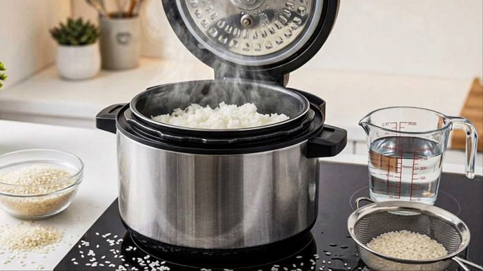 প্রেসার কুকারে ভাত