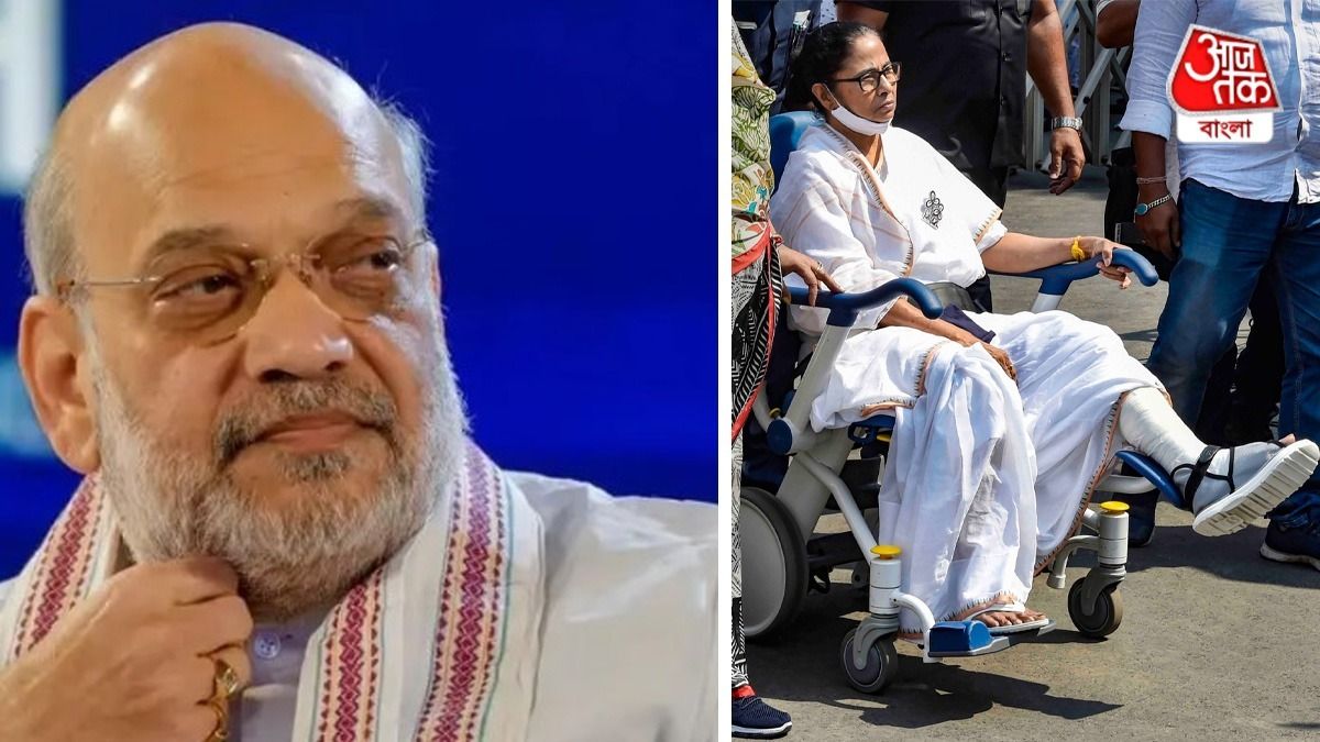 অমিত শাহ ও মমতা বন্দ্যোপাধ্যায় (২০২১ সালের ছবি)