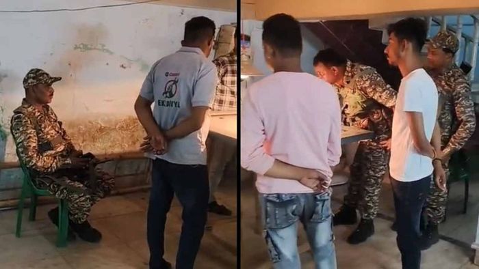 অভিযোগ, ডিউটিরত অবস্থায় তৃণমূলের পার্টি অফিসে বসে ক্যারাম খেলছিলেন তাঁরা।