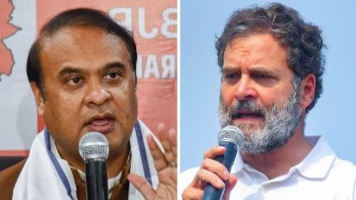 রাহুল গান্ধী ও হিমন্ত বিশ্বশর্মা