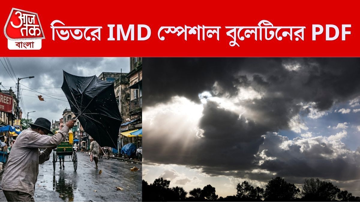 সকাল থেকে ঝোড়ো হাওয়া, মেঘে ঢাকল আকাশ; কলকাতা-সহ বৃষ্টির সতর্কতা কোন কোন জেলায়?