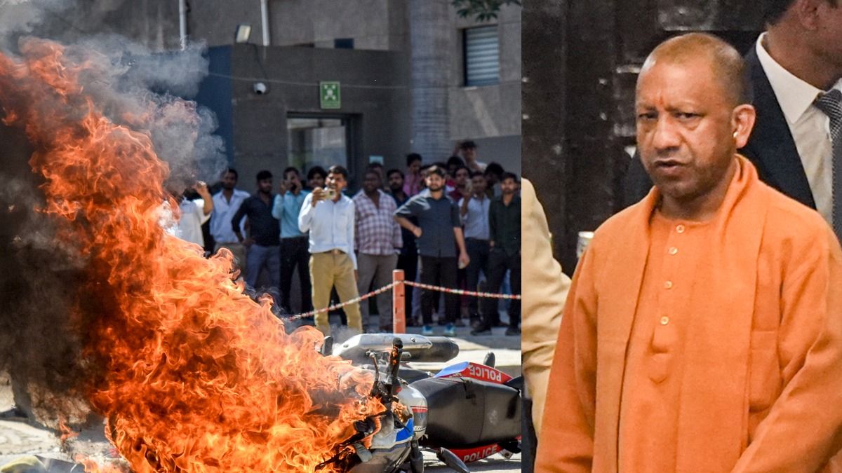 শ্রমিক বিক্ষোভে উত্তাল নয়ডা