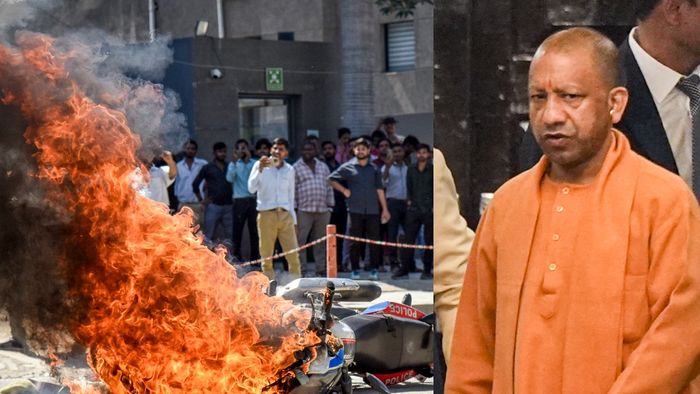 শ্রমিক বিক্ষোভে উত্তাল নয়ডা