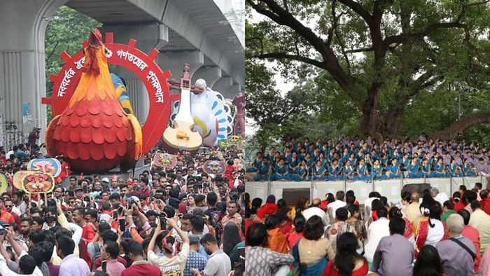 বাংলাদেশে বৈশাখী শোভাযাত্রায় গণতন্ত্রের বার্তা