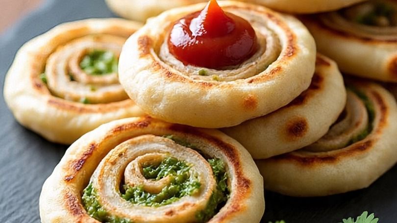 নিরামিষের দিনে জিভে জল আনবে মুচমুচে ‘চড়কি পরোটা’, কীভাবে বানাবেন? (AI Image)