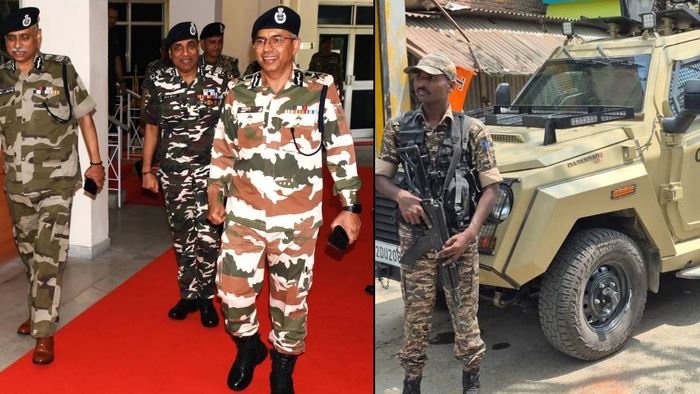 ভোটের আগে রাস্তায় কেন্দ্রীয় বাহিনী