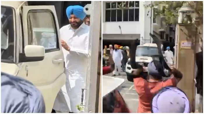 ডানলপ গুরুদ্বারে রভনীত সিং বিট্টুকে কালো পতাকা।-ফাইল ছবি