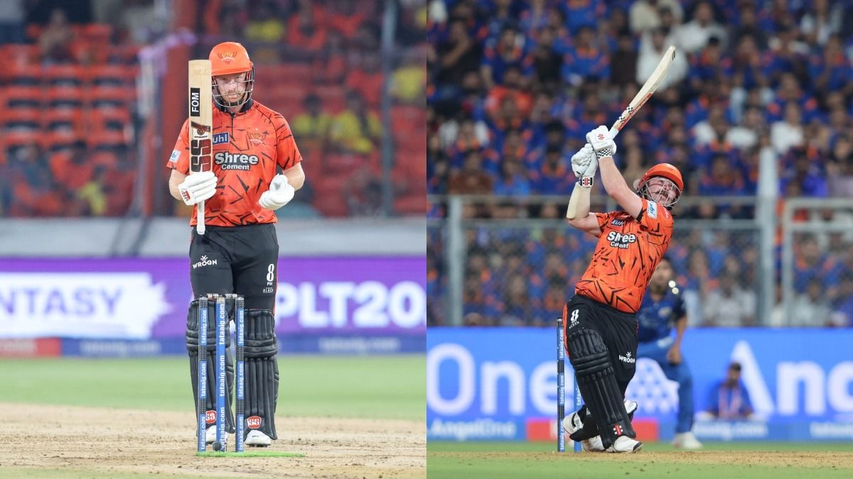 SRH's Heinrich Klaasen (L) and Travis Head in frame. (Screenshot-X): মুম্বইকে রেকর্ড রান তাড়ায় হারাল হায়দরাবাদ