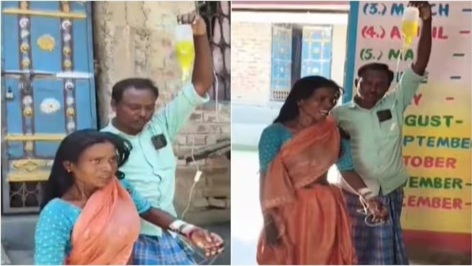 চাকরি চলে যাবে না তো? ভয়ে স্যালাইন চলা অবস্থাতেই কাজে গেলেন অসুস্থ অঙ্গনওয়াড়ি কর্মী, VIRAL