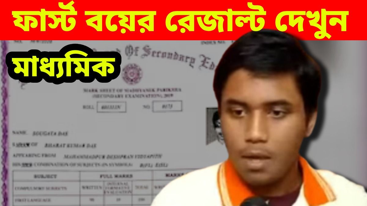 সব বিষয়ে ১০০-তে ১০০! মাত্র একটিতে ৯৮, মাধ্যমিকের ফার্স্ট বয়ের রেজাল্ট দেখে নিন