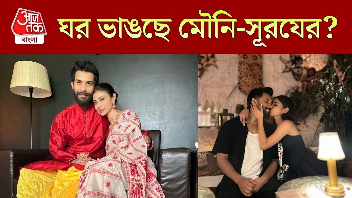 ইনস্টাগ্রামে স্বামী সূরযকে আনফলো, ঘর ভাঙছে নাকি বং তনয়া মৌনির?