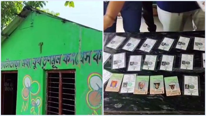 তৃণমূল কার্যলয় থেকে উদ্ধার নথি