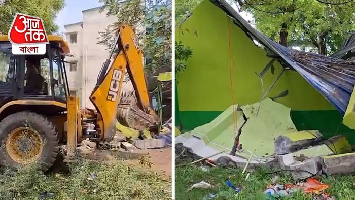 বার্নপুরে ভাঙা হল তৃণমূলের পার্টি অফিস