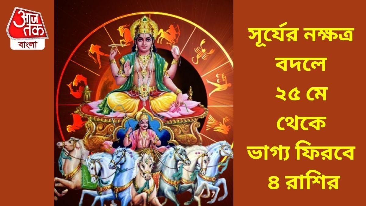 সূর্যের নক্ষত্র বদলে ২৫ মে থেকে ভাগ্য ফিরবে ৪ রাশির