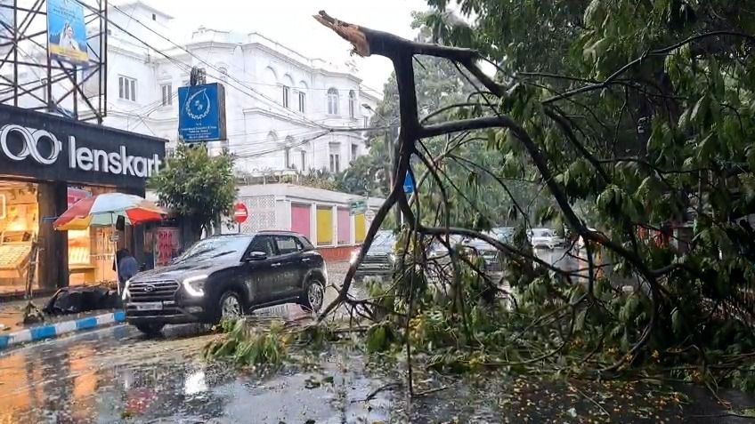 কালবৈশাখীর তাণ্ডব কলকাতায়, উড়ল মেট্রো স্টেশনের শেড, রাস্তায় রাস্তায় ভাঙল গাছ