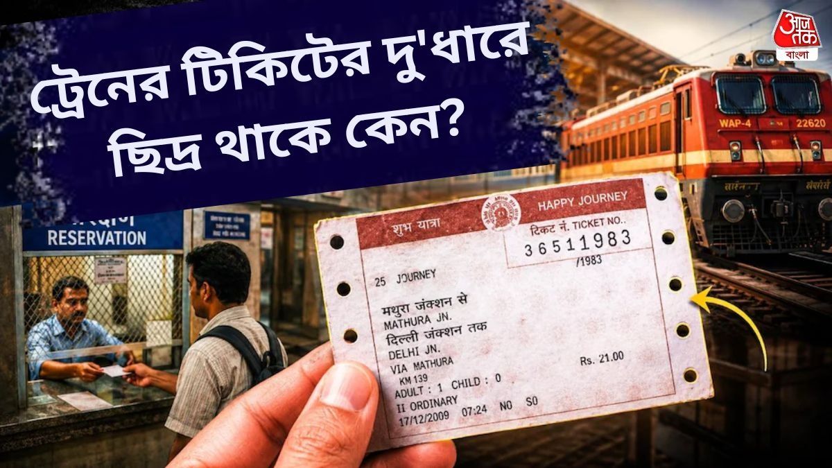রেলের টিকিটের দু'ধারে ছিদ্র কেন থাকে? ট্রেনের অজানা তথ্য 