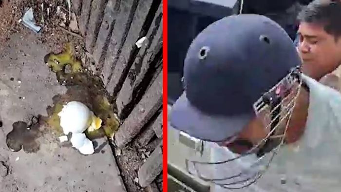 তৃণমূল নেতার দিকে উড়ে এল ডিম