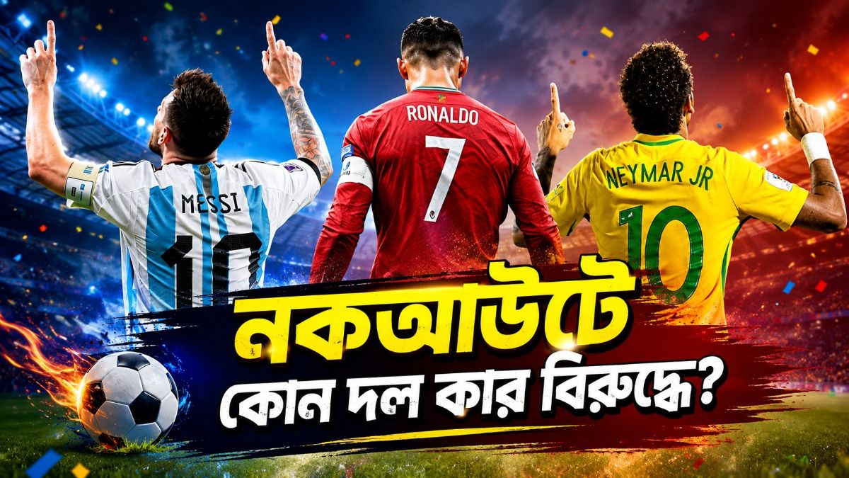 নকআউটে কার বিরুদ্ধে কে? 