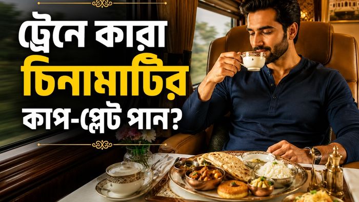 ট্রেনে চিনামাটির কাপ-প্লেট কারা পান